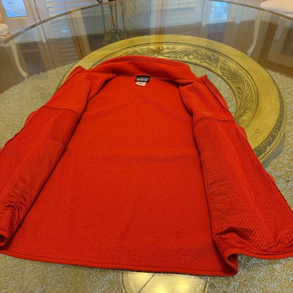 Vintage 90s Patagonia Synchilla Vest Mens L Orange Fleece Zip Up Jacket USA Made - Picture 4 of 8